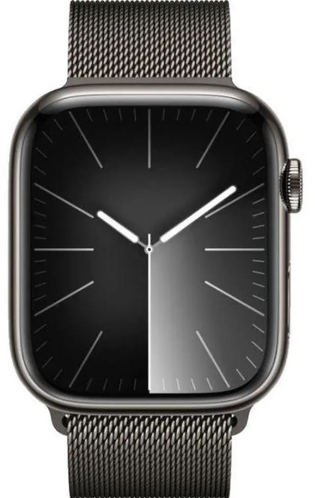 Main image of Apple  Watch Series 9 - 64GB - Cellular + GPS - 45mm - Graphite - Stainless Steel - Graphite - Milanese Loop Band - One Size - Stainless Steel - Excellent (Grade A)