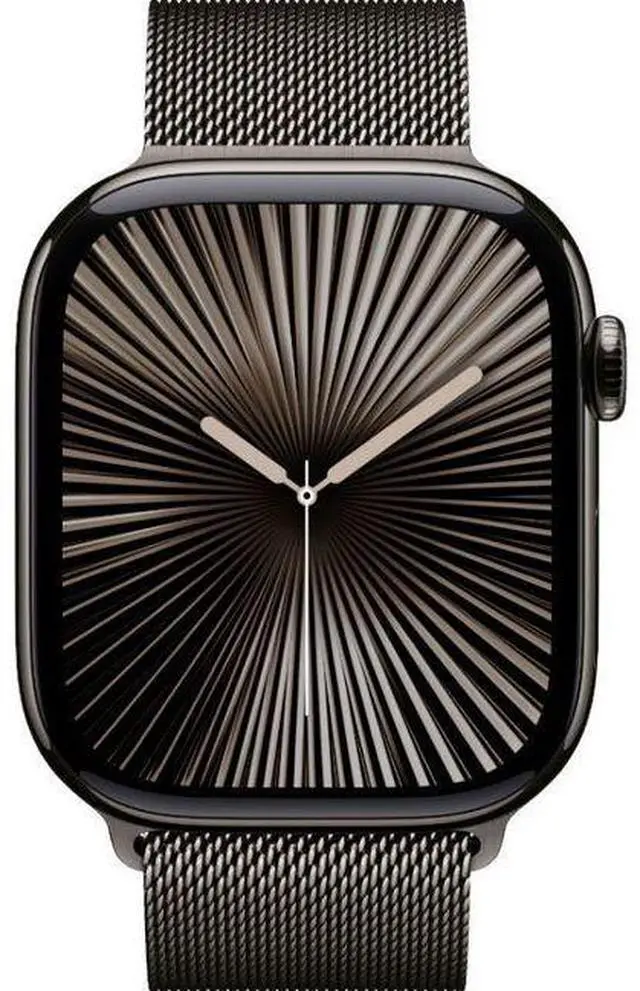 Main image of Apple  Watch Series 10 - 64GB - Cellular + GPS - 46mm - Slate - Titanium - Slate - Milanese Loop Band - One Size - Stainless Steel - Excellent (Grade A)