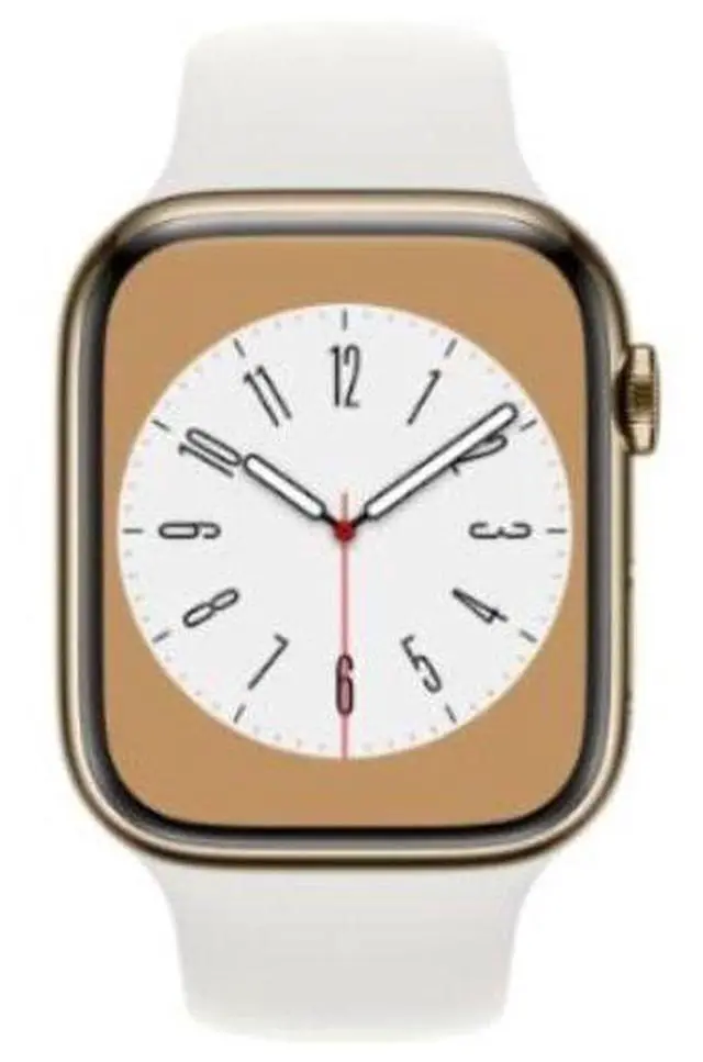 Main image of Apple  Watch Series 5 - 32GB - Gold-Aluminum-Sport Band-White - GPS - 40mm - Silver - Aluminum - White - Sport Band - Rubber - Excellent (Grade A)