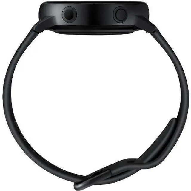 Alt view image 4 of 5 - Samsung  Galaxy Watch Active - 4GB - Black-Aluminum-Fluoroelastomer Strap-Black - 40mm - Black - Aluminum - Black - Fluoroelastomer Strap - Fluoroelastomer - Acceptable (Grade C)