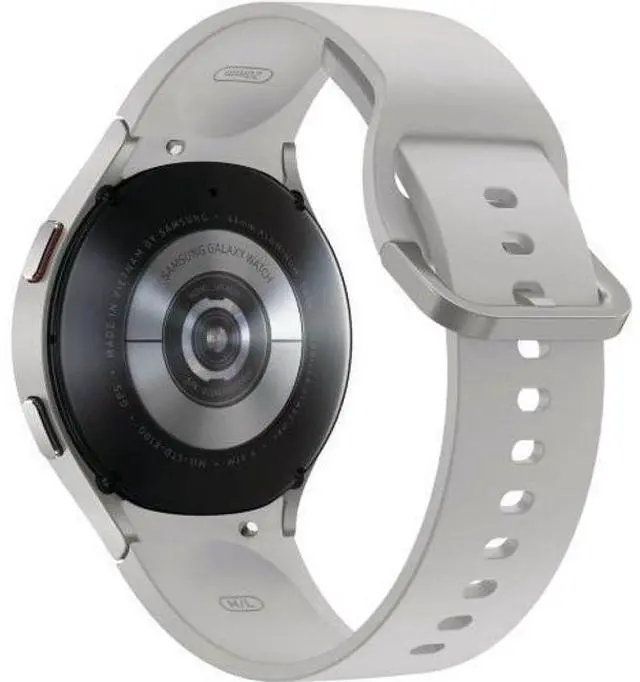 Alt view image 5 of 5 - Samsung  Galaxy Watch4 - 16GB - Bluetooth - 44mm - Silver - Aluminum - Silver - Sport Band - Fluoroelastomer - Premium