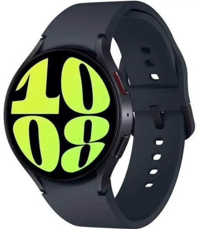 Alt view image 2 of 5 - Samsung  Galaxy Watch6 - 16GB - Graphite-Aluminum-Sports Band-Black - Bluetooth + LTE - 44mm - Graphite - Aluminum - Black - Sports Band - Fluoroelastomer - Excellent (Grade A)