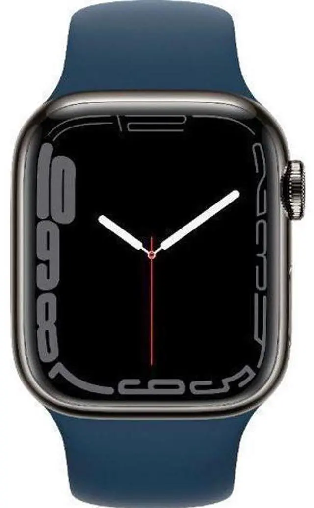 Main image of Apple  Watch Series 7 - 32GB - Cellular + GPS - 41mm - Graphite - Stainless Steel - Abyss Blue - Sport Band - Rubber - Acceptable (Grade C)