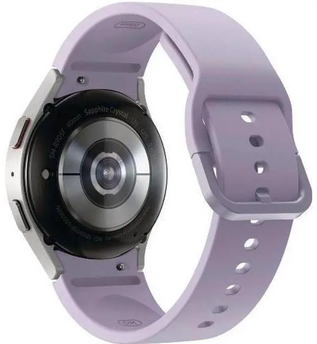 Alt view image 5 of 5 - Samsung  Galaxy Watch5 - 16GB - Bluetooth + LTE - 40mm - Silver - Aluminum - Purple - Sport Band - Fluoroelastomer - Acceptable (Grade C)