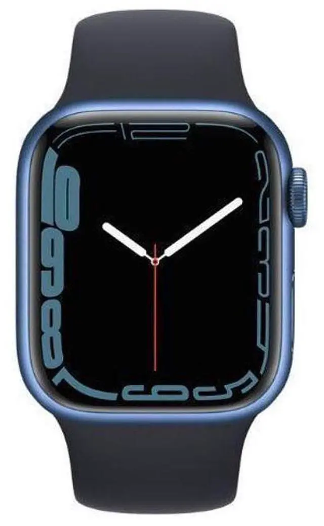 Main image of Apple  Watch Series 7 - 32GB - Blue-Aluminum-Sport Band-Midnight - GPS - 41mm - Midnight - Aluminum - Midnight - Sport Band - Rubber - Excellent (Grade A)