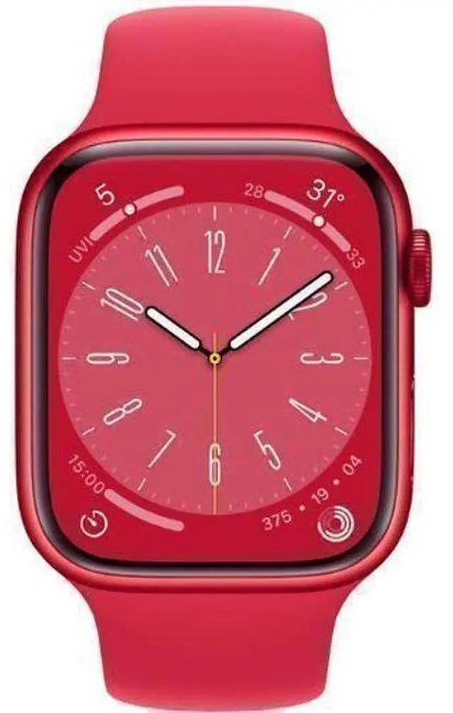Main image of Apple  Watch Series 8 - 32GB - Cellular + GPS - 45mm - Red - Aluminum - Red - Sport Band - Rubber - Acceptable (Grade C)