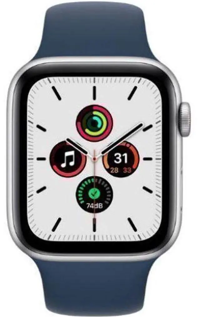 Main image of Apple  Watch SE 1st Gen (2020) - 32GB - GPS - 40mm - Silver - Aluminum - Abyss Blue - Sport Band - Rubber - Good (Grade B)