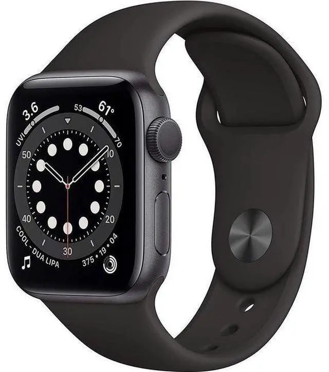 Main image of Apple  Watch Series 6 - 32GB - GPS - 44mm - Space Grey - Titanium - Black - Sport Band - Rubber - Acceptable (Grade C)