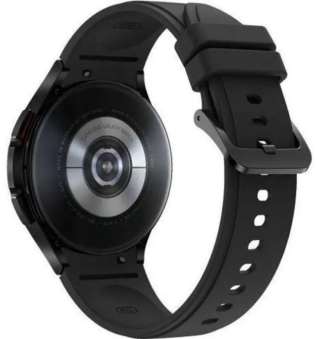 Alt view image 5 of 5 - Samsung  Galaxy Watch4 - 16GB - Black-Classic (Stainless Steel)-Sport Band-Black - Bluetooth - 46mm - Black - Classic (Stainless Steel) - Black - Sport Band - Fluoroelastomer - Acceptable (Grade C)