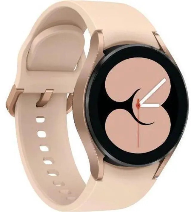 Alt view image 3 of 5 - Samsung  Galaxy Watch4 - 16GB - Gold-Aluminum-Sport Band-Pink - Bluetooth + LTE - 40mm - Gold - Aluminum - Pink - Sport Band - Fluoroelastomer - Good (Grade B)
