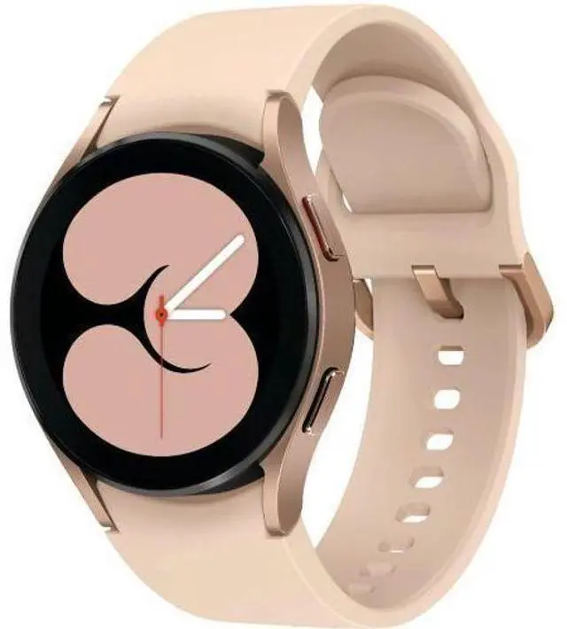Alt view image 2 of 5 - Samsung  Galaxy Watch4 - 16GB - Gold-Aluminum-Sport Band-Pink - Bluetooth + LTE - 40mm - Gold - Aluminum - Pink - Sport Band - Fluoroelastomer - Good (Grade B)