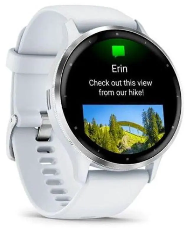 Alt view image 3 of 4 - Garmin  Venu 3 Smartwatch - 8GB - 45mm - Silver - Fiber-reinforced Polymer - Whitestone - Quick Release Band - Silicone - Premium (Refreshed)