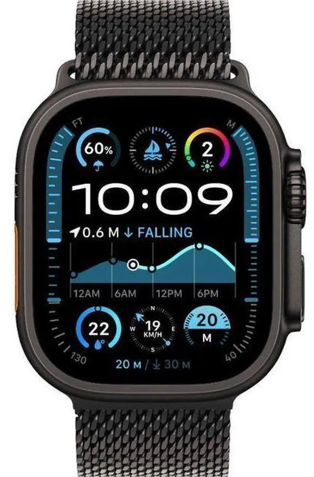 Main image of Apple  Watch Ultra 2 - 64GB - Cellular + GPS - 49mm - Black - Titanium - Black - Titanium Milanese Loop Band - One Size - Textile - Excellent (Grade A)