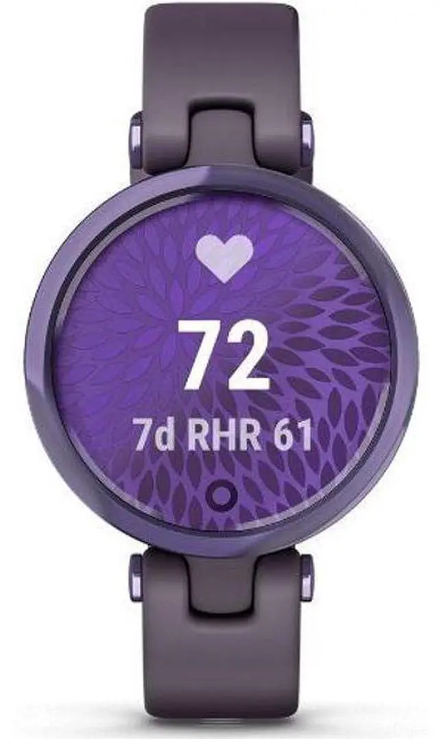 Main image of Garmin  Lily Sport Smartwatch - Midnight Orchid - Fiber-reinforced Polymer - Deep Orchid - Silicone Strap - Silicone - Acceptable (Grade C)