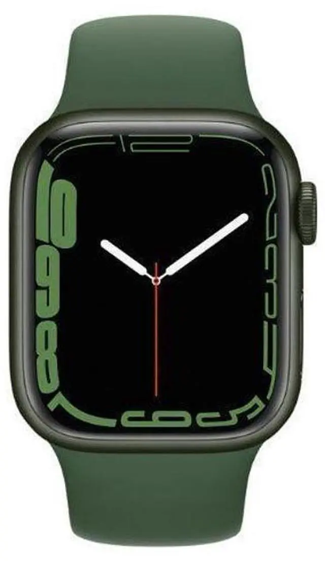 Main image of Apple  Watch Series 7 - 32GB - Green-Aluminum-Sport Band-Clover - Cellular + GPS - 45mm - Green - Aluminum - Clover - Sport Band - Rubber - Excellent (Grade A)