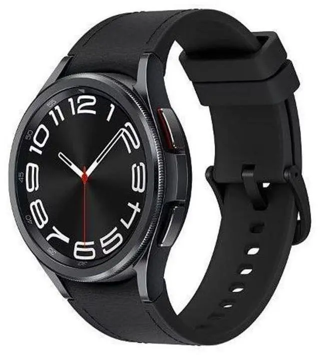 Alt view image 2 of 2 - Samsung  Galaxy Watch6 - 16GB - Bluetooth - 43mm - Black - Classic (Stainless Steel) - Black - Sports Band - Fluoroelastomer - Excellent (Grade A)