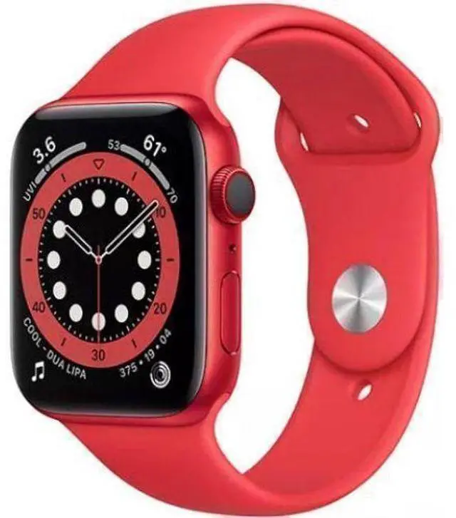 Alt view image 2 of 2 - Apple  Watch Series 6 - 32GB - Cellular + GPS - 40mm - Red - Aluminum - Red - Sport Band - Rubber - Acceptable (Grade C)