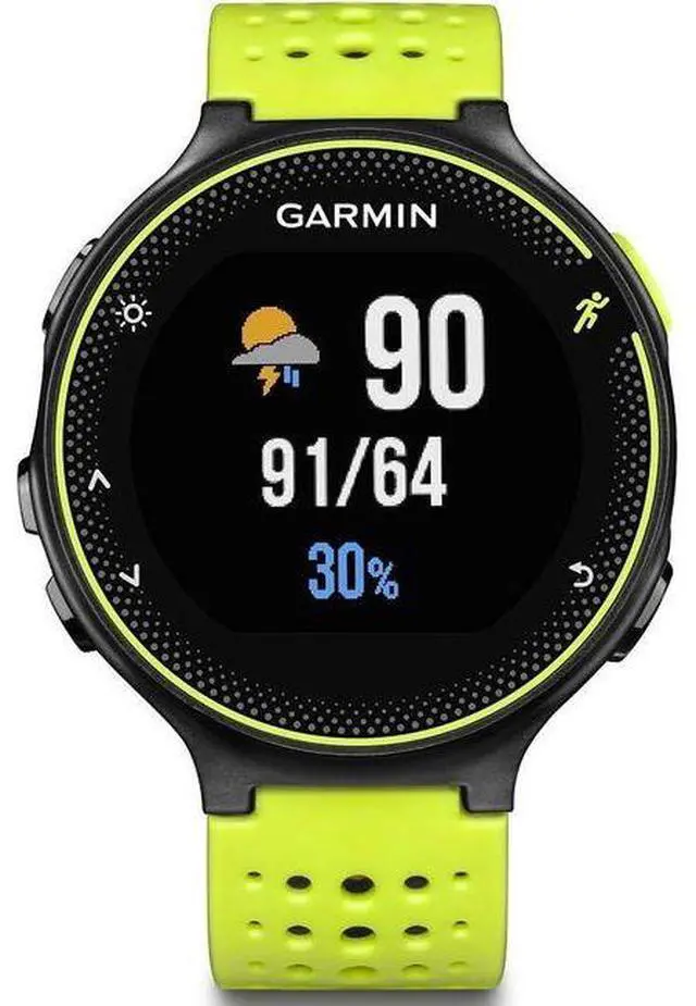 Main image of Garmin  Forerunner 230 Smartwatch - 31.1mm - Black/Yellow - Glass - Yellow Force - Silicone Strap - Silicone - Acceptable (Grade C)