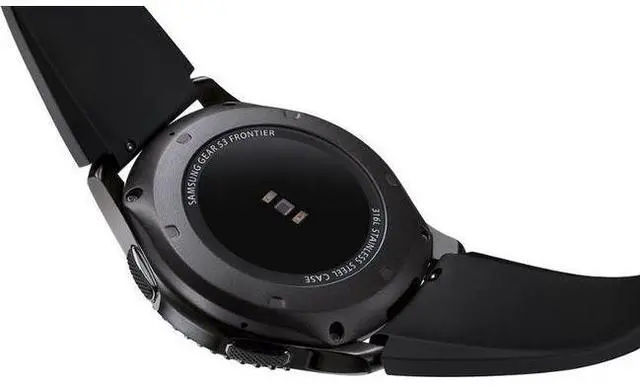 Alt view image 5 of 5 - Samsung  Gear S3 Smartwatch - 4GB - Bluetooth - 46mm - Dark Gray - Frontier (Stainless Steel) - Black - Active Silicone Band - Silicone - Acceptable (Grade C)