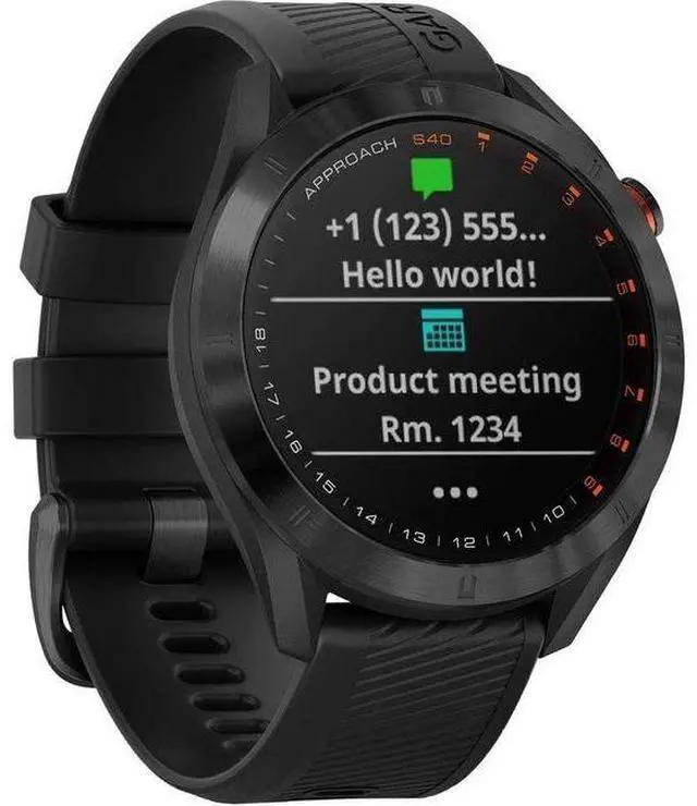Main image of Garmin  Approach S40 Smartwatch - Black - Metal - Black - Silicone - Silicone - Acceptable (Grade C)