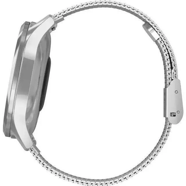 Alt view image 4 of 6 - Garmin  Vivomove Luxe Hybrid GPS Smartwatch - 42mm - Silver - Stainless Steel - Silver - Milanese Band - Stainless Steel - Excellent (Grade A)