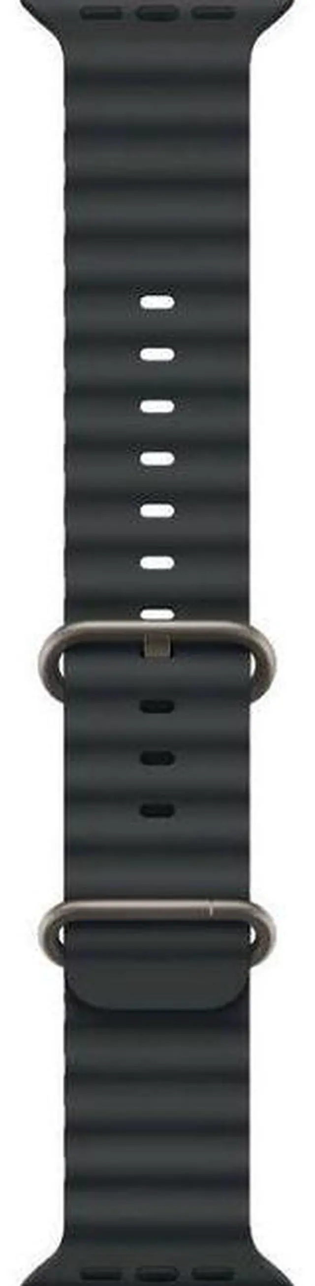 Alt view image 3 of 3 - Apple  Watch Ultra 2 - 64GB - Cellular + GPS - 49mm - Titanium - Titanium - Black - Ocean Band - One Size - Rubber - Excellent (Grade A)