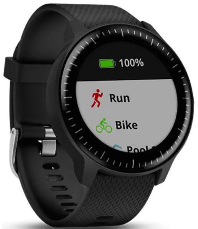 Alt view image 3 of 5 - Garmin  Vivoactive 3 Music Smartwatch - Black - Polymer - Black - Silicone - Silicone Band - Premium