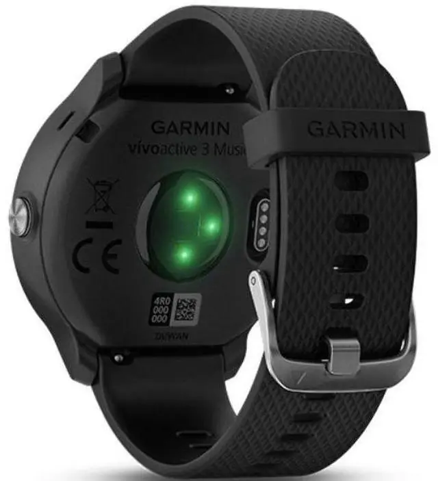 Alt view image 5 of 5 - Garmin  Vivoactive 3 Music Smartwatch - Black - Polymer - Black - Silicone - Silicone Band - Premium