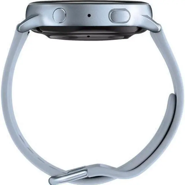 Alt view image 4 of 5 - Samsung  Galaxy Watch Active2 - 4GB - Bluetooth - 44mm - Cloud Silver - Aluminum - Silver - Fluoroelastomer Strap - Fluoroelastomer - Acceptable (Grade C)