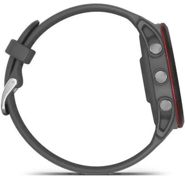 Alt view image 4 of 5 - Garmin  Forerunner 255 Smartwatch - 4GB - 46mm - Slate Gray - Non Music Edition (Polymer) - Slate Gray - Silicone Band - Silicone - Excellent (Grade A)