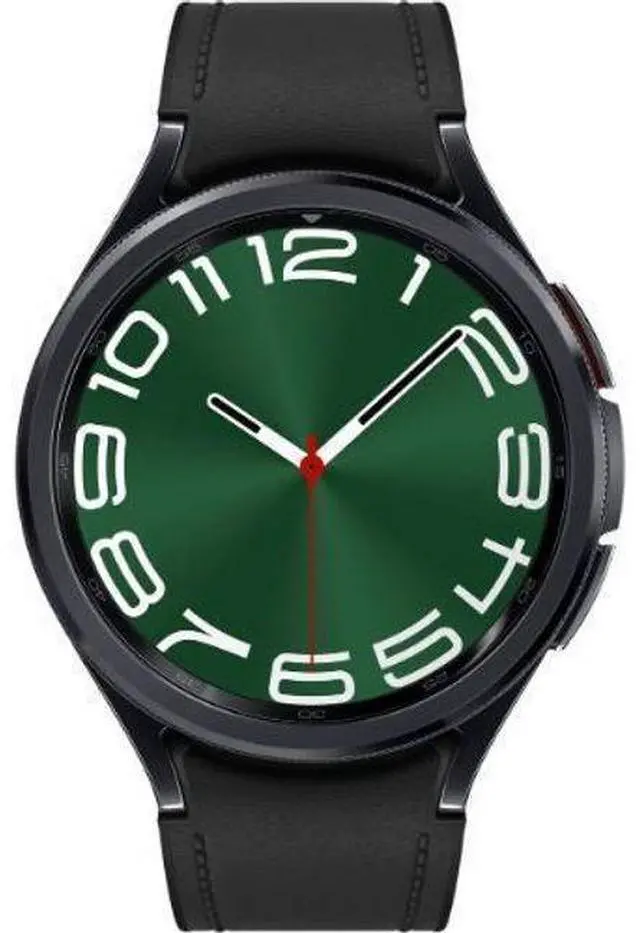 Main image of Samsung  Galaxy Watch6 - 16GB - Black-Classic (Stainless Steel)-Hybrid Eco-Leather Band-Black - Bluetooth + LTE - 47mm - Black - Classic (Stainless Steel) - Black - Hybrid Eco-Leather Band - Fluoroela
