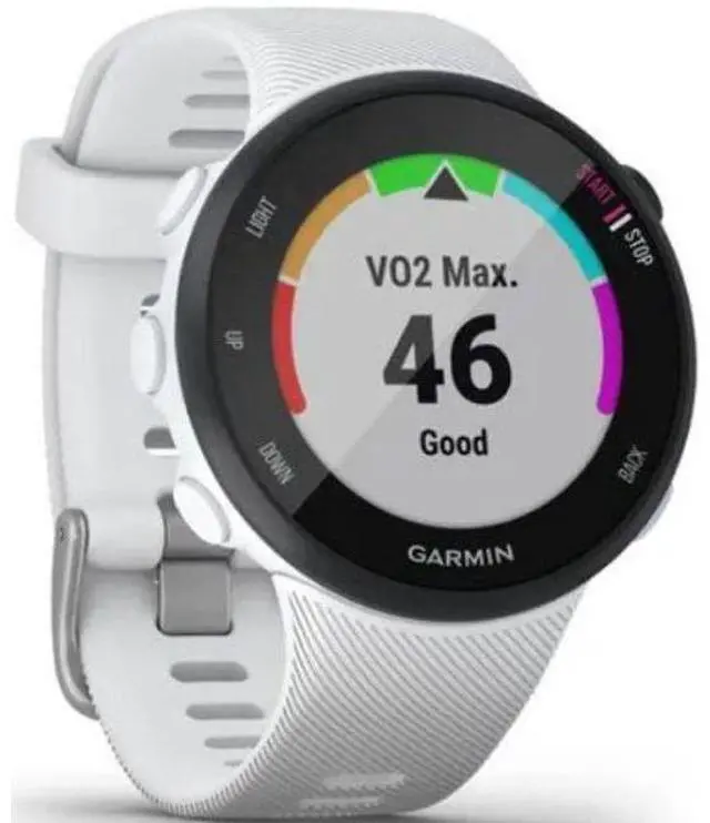 Refurbished: Garmin Forerunner 45S Smartwatch - 39mm - White - Fiber ...
