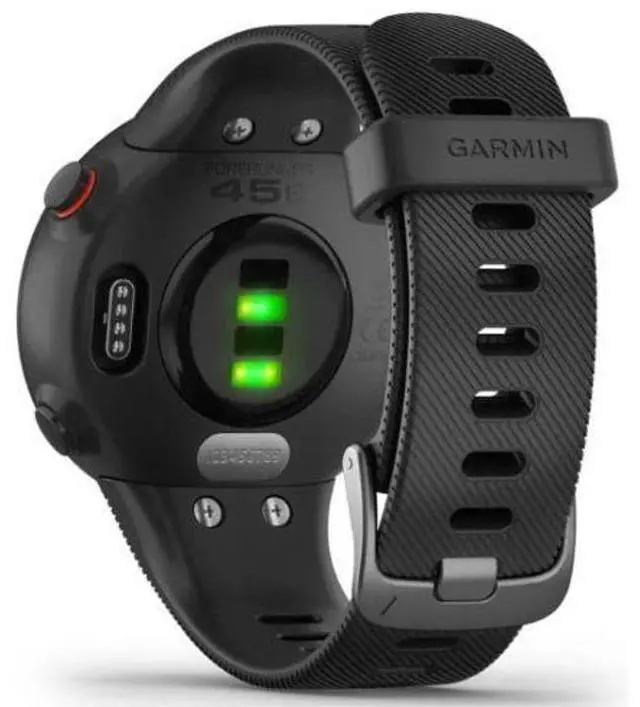 Alt view image 4 of 5 - Garmin  Forerunner 45S Smartwatch - 39mm - Black - Fiber-Reinforced Polymer - Black - Silicone Strap - Silicone - Excellent (Grade A)