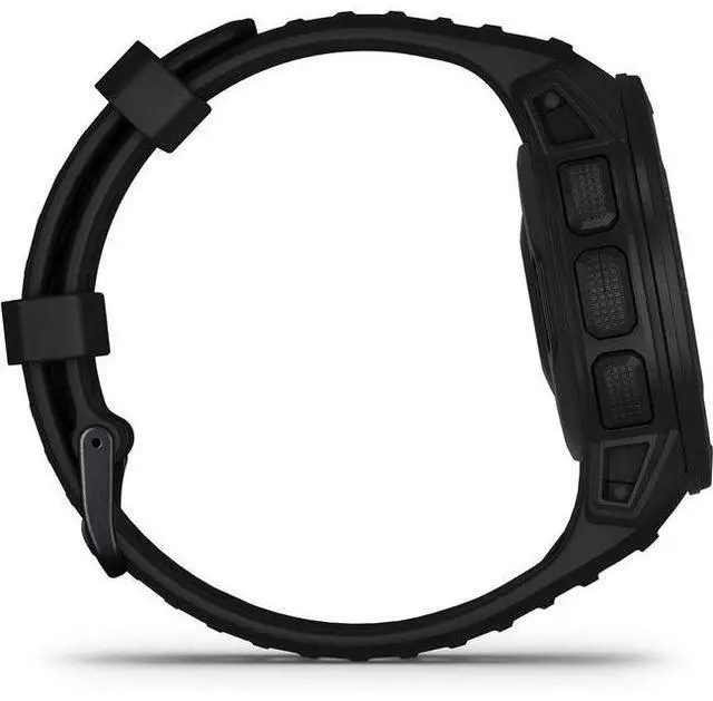 Alt view image 4 of 4 - Garmin  Instinct Tactical GPS Watch - 45mm - Black - Fiber-reinforced Polymer - Black - Active Band - Silicone - Acceptable (Grade C)