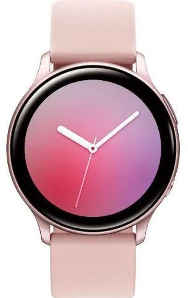 Main image of Samsung  Galaxy Watch Active2 - 4GB - Pink Gold-Aluminum-Fluoroelastomer Strap-Pink - Bluetooth - 40mm - Pink Gold - Aluminum - Pink - Fluoroelastomer Strap - Fluoroelastomer - Good (Grade B)