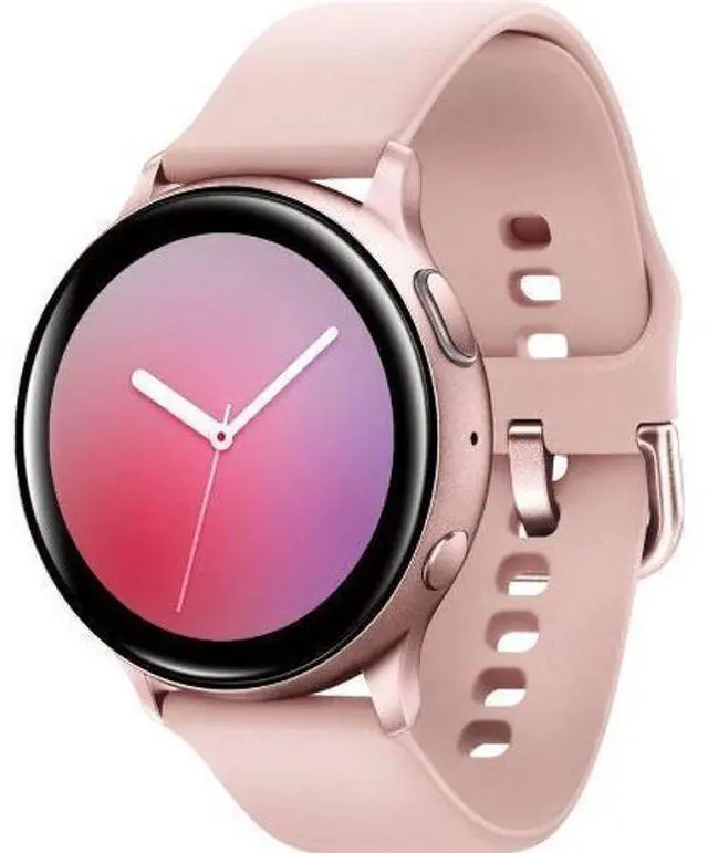 Alt view image 3 of 5 - Samsung  Galaxy Watch Active2 - 4GB - Pink Gold-Aluminum-Fluoroelastomer Strap-Pink - Bluetooth - 40mm - Pink Gold - Aluminum - Pink - Fluoroelastomer Strap - Fluoroelastomer - Good (Grade B)