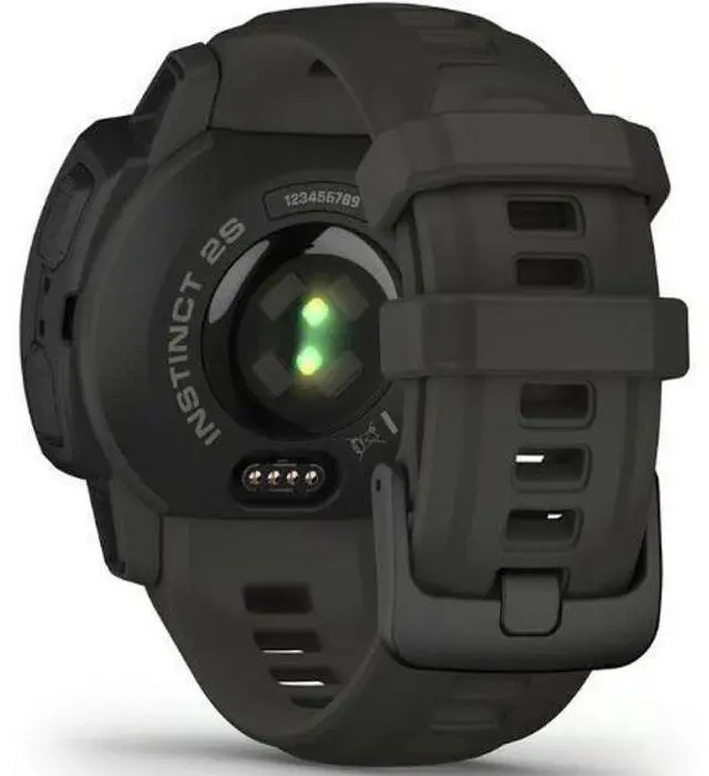 Alt view image 4 of 4 - Garmin  Instinct 2S Smartwatch - 40MM - Graphite - Fiber-reinforced Polymer - Graphite - Silicone Strap - Silicone - Excellent (Grade A)