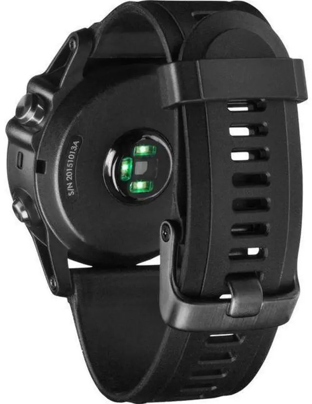Alt view image 4 of 5 - Garmin  Fenix 3 HR GPS Smartwatch - 32MB - 30.4mm - Slate Gray - Fiber-reinforced Polymer - Black - Silicone Band - Silicone - Excellent (Grade A)