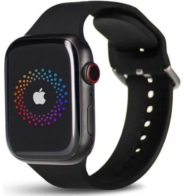 Main image of Apple  Watch Series 7 - 32GB - Cellular + GPS - 45mm - Space Black - Titanium - Black - Sport Band - Rubber - Excellent (Grade A)