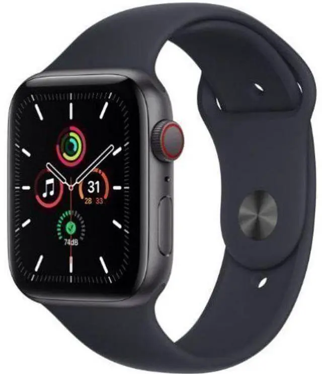Alt view image 2 of 2 - Apple  Watch SE (2020) - 32GB - Space Grey-Aluminum-Sport Band-Midnight - GPS - 40mm - Space Grey - Aluminum - Midnight - Sport Band - Rubber - Excellent (Grade A)