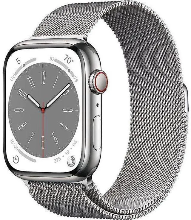 Main image of Apple  Watch Series 6 - 32GB - Silver-Stainless Steel-Milanese Loop Band-Silver - Cellular + GPS - 44mm - Silver - Stainless Steel - Silver - Milanese Loop Band - Stainless Steel - Excellent (Grade A)