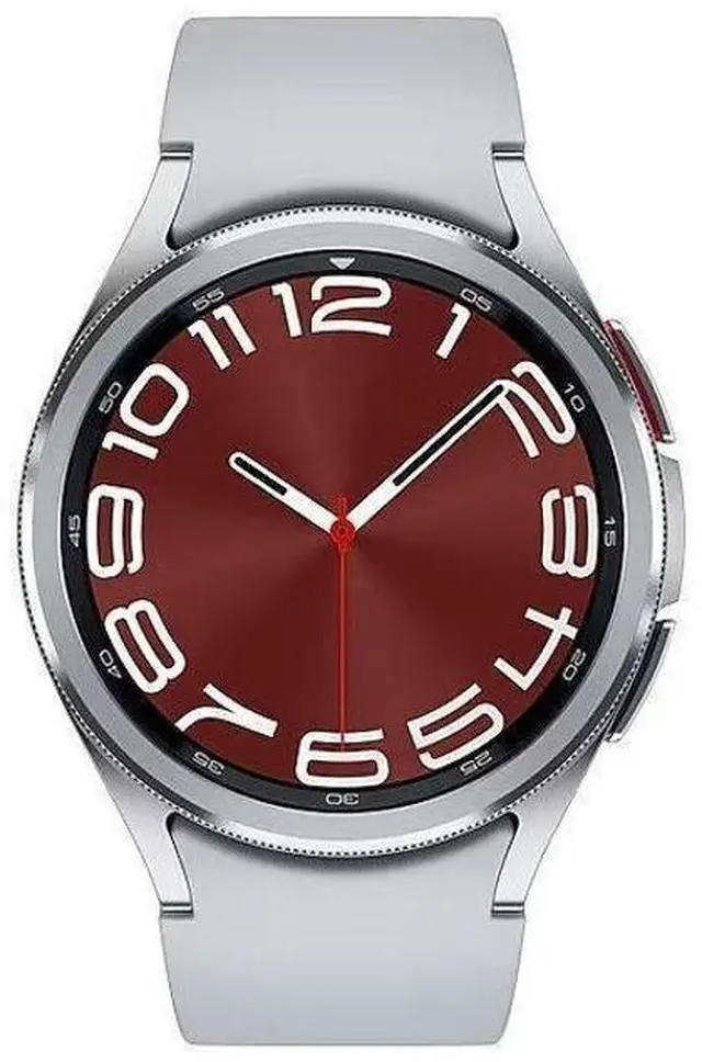 Main image of Samsung  Galaxy Watch6 - 16GB - Bluetooth - 43mm - Silver - Classic (Stainless Steel) - Silver - Sports Band - Fluoroelastomer - Excellent (Grade A)