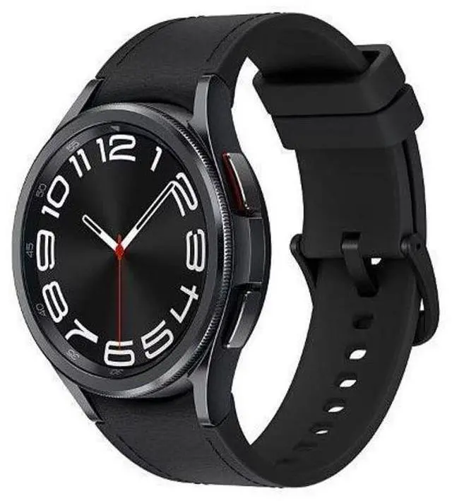 Alt view image 2 of 2 - Samsung  Galaxy Watch6 - 16GB - Bluetooth - 47mm - Black - Classic (Stainless Steel) - Black - Sports Band - Fluoroelastomer - Excellent (Grade A)
