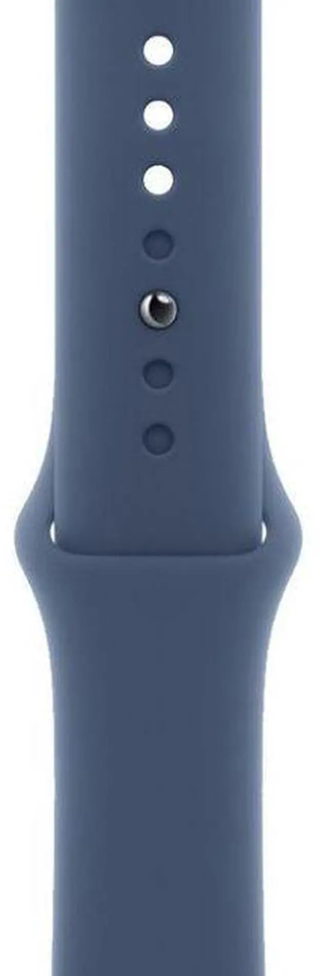 Alt view image 3 of 3 - Apple  Watch Series 10 - 64GB - Cellular + GPS - 46mm - Silver - Aluminum - Denim - Sport Band - One Size - Rubber - Acceptable (Grade C)