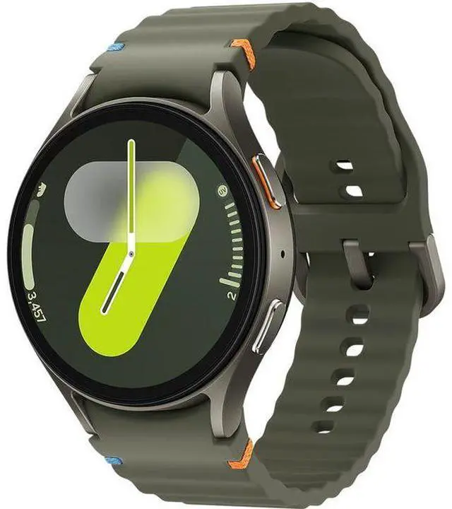 Alt view image 3 of 7 - Samsung Galaxy Watch7 - 32GB - Bluetooth + LTE - 44mm - Green - Aluminum - Green - Sport Band - Silicone - Good (Grade B)