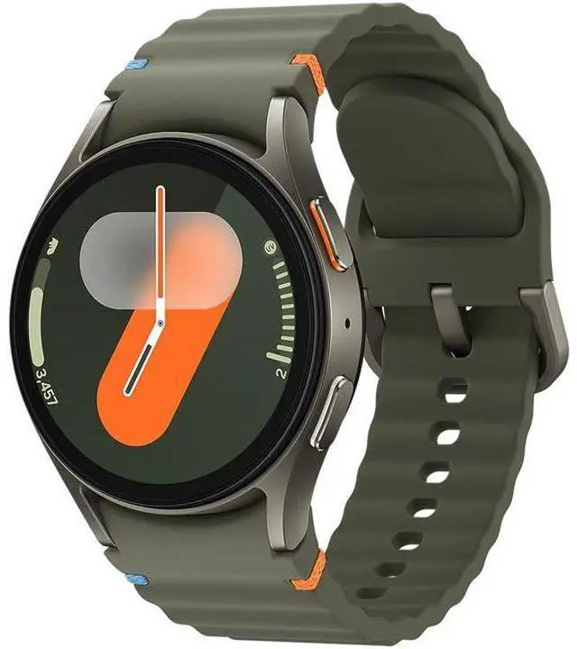 Alt view image 4 of 7 - Samsung Galaxy Watch7 - 32GB - Bluetooth + LTE - 44mm - Green - Aluminum - Green - Sport Band - Silicone - Good (Grade B)