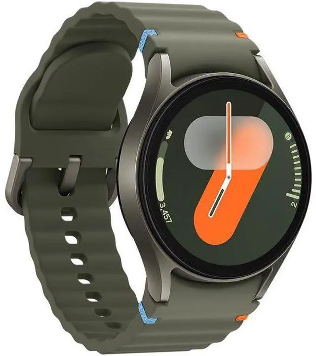Alt view image 6 of 7 - Samsung Galaxy Watch7 - 32GB - Bluetooth + LTE - 44mm - Green - Aluminum - Green - Sport Band - Silicone - Good (Grade B)