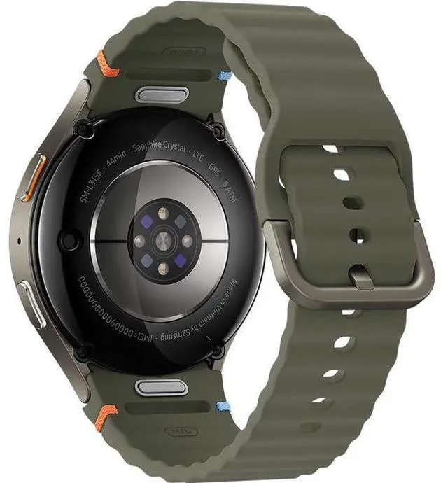 Alt view image 7 of 7 - Samsung Galaxy Watch7 - 32GB - Bluetooth + LTE - 44mm - Green - Aluminum - Green - Sport Band - Silicone - Good (Grade B)