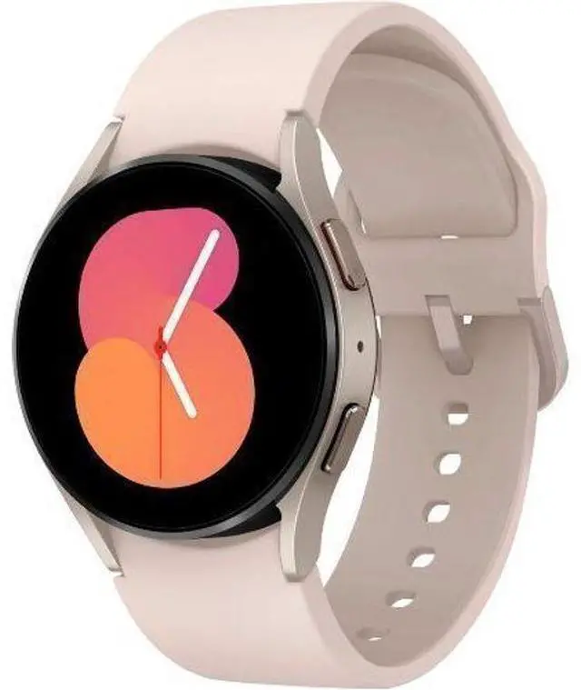 Alt view image 2 of 5 - Samsung  Galaxy Watch5 - 16GB - Pink Gold-Aluminum-Sport Band-Pink - Bluetooth + LTE - 40mm - Pink Gold - Aluminum - Pink - Sport Band - Fluoroelastomer - Excellent (Grade A)