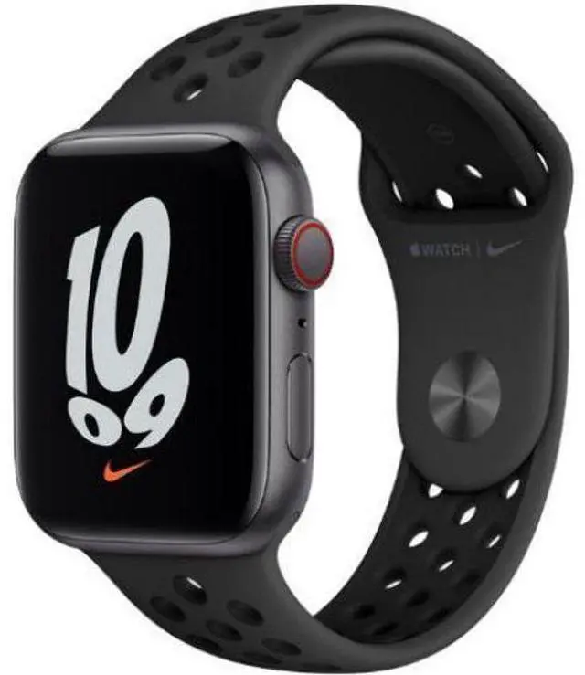 Alt view image 2 of 2 - Apple  Watch SE 1st Gen (2020) - 32GB - GPS - 44mm - Space Grey - Nike (Aluminum) - Anthracite/Black - Nike Sport Band - Rubber - Good (Grade B)